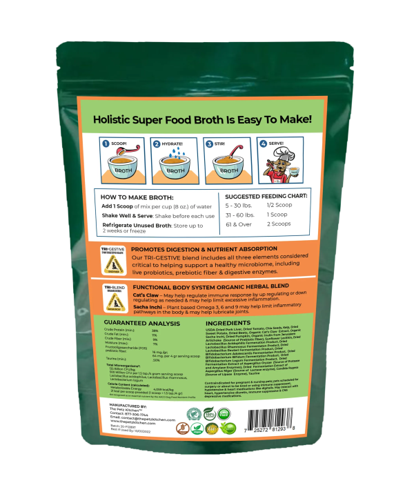 Super Food Immune Support* Base Broth - The Petz Kitchen Dogs & Cats Fashion