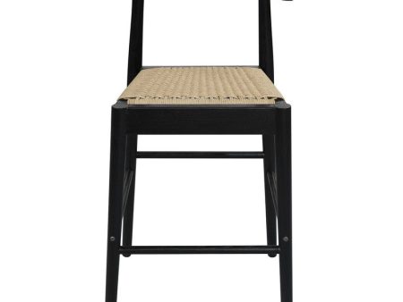 Arden Solid Oak Loom Kitchen Counter Stool (Black) Online Sale