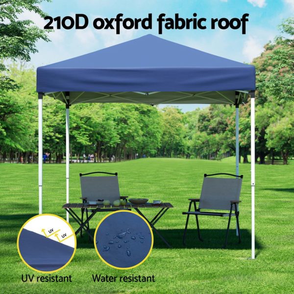 Instahut Gazebo 2x2m Outdoor Patio Garden Marquee Shade w  Base Pods Blue For Discount