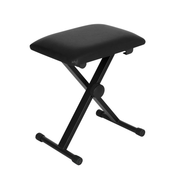 Alpha Piano Stool Adjustable Height Keyboard Seat Portable Bench Chair Black Fashion