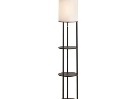 Artiss Floor Lamp 3 Tier Shelf Storage LED Light Stand Home Room Vintage Round Discount