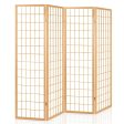 Artiss 4 Panel Room Divider Screen 174x179cm Natural Cheap