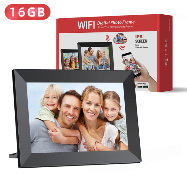 Black 16GB Storage 10-Inch WiFi Digital Photo Frame | HD Display + Remote Photo Video Sharing via App | Hot on Sale