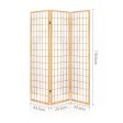 Artiss 3 Panel Room Divider Screen 131x179cm Natural For Discount