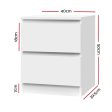 Artiss Bedside Table 2 Drawers - PEPE White Online Hot Sale