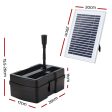 Gardeon Solar Submersible Water Pond Fountain Pump with Filter Box 4.6FT 470L H Hot on Sale