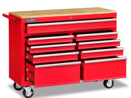 9 Drawers Tool Box Chest Cabinet Trolley Box Garage Storage Toolbox Red 1000lbs Discount