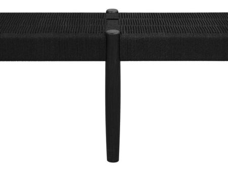 Kelly Loom Oak Bench (Black) Fashion