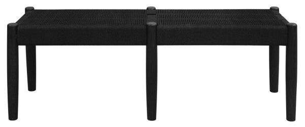 Kelly Loom Oak Bench (Black) Fashion