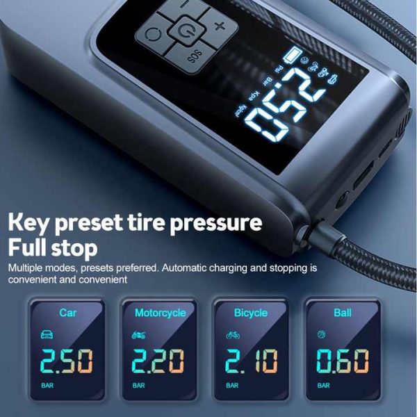 ST-9624C Advanced Portable Wireless Digital Tire Inflator with USB & Cigarette Lighter Charging, 150 PSI Max Pressure Cheap