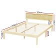 Artiss Bed Frame Queen Size Wooden Base Mattress Platform Timber Pine YUMI Sale