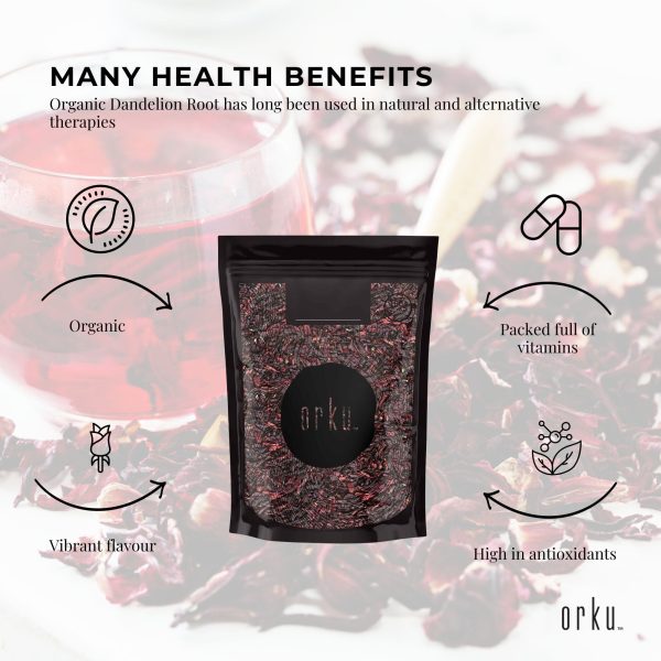 400g Organic Hibiscus Rosella Flower Crushed - Dried Herbal Tea Supplement Online Sale