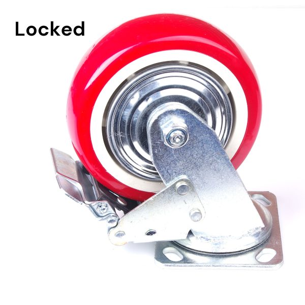 5 inch Industrial  Caster Wheels Swivel with Brake Locking Casters Castor Wheels Cart Furniture Workbench Fashion