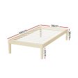 Artiss Bed Frame Single Size Wooden Base Mattress Platform Timber Pine BRUNO Supply