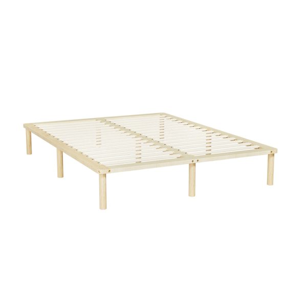 Artiss Bed Frame Queen Size Wooden Base Mattress Platform Timber Pine AMBA Sale