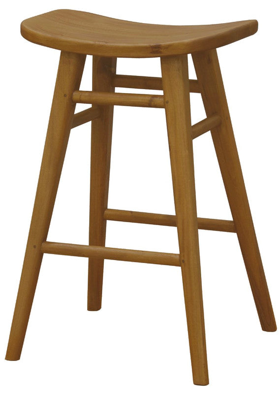 Aria Oval Solid Timber Counter Stool (Caramel) Sale