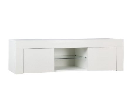 Artiss Entertainment Unit TV Cabinet LED 130cm White Angus For Discount