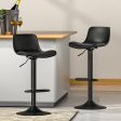 Artiss 2x Bar Stools Padded Seat Gas Lift Black Online Hot Sale