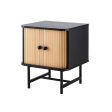 Artiss Bedside Table with Sliding Doors BORIS Discount