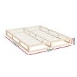 Artiss Bed Frame Queen Size Wooden Base Mattress Platform Timber Pine KALAM For Cheap