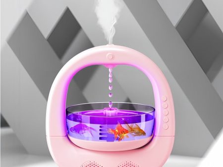 Pink 3 In 1 Anti-Gravity Humidifier Multifunctional Aromatherapy Machine Bluetooth-compatible Speaker Fish Tank Ambient Light For Cheap