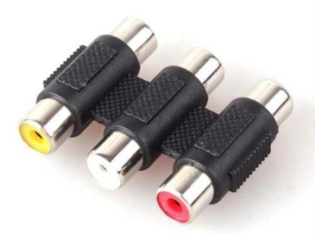 3 RCA AV Audio Video Coupler Female to RCA Female Adapter Joiner Connector Cheap