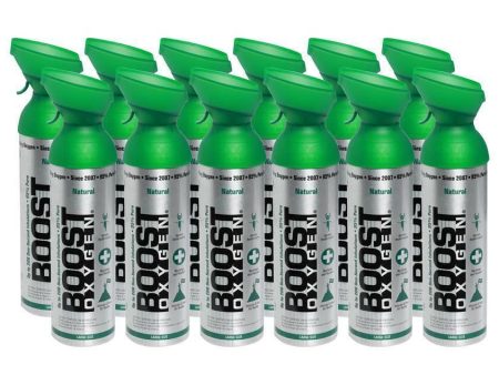 12pk 10 Litres of Boost Pure Oxygen in a Can Supplemental - 200 Breath (Large) Sale