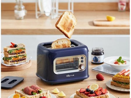 BEAR Double Slots Bread Toaster With Glass Window DSL-C02X1 Discount