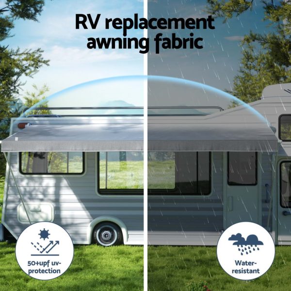 Weisshorn 15ft Caravan Awning RV Replacement Fabric 4.32M x 2.42M For Cheap