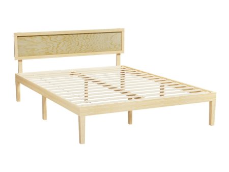 Artiss Bed Frame Double Size Wooden Base Mattress Platform Timber Pine YUMI Online Sale