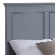 Queen Bed Frame in Solid Wood with Slats Support in Grey colour For Sale