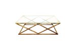 Alsea Coffee Table Gold Base - Clear Glass on Sale