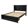 Tofino Bed Frame King Size Timber Mattress Base With Storage Drawers - Black Hot on Sale