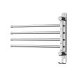 Towel Rail Rack Holder 4 Bars Wall Mounted Stainless Steel Swivel Hanging Hook on Sale