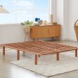 Bondi Wooden Pinewood Bed Base in Walnut - King Online Sale