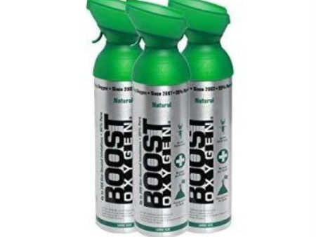 3pk 10 Litres of Boost Pure Oxygen in a Can Supplemental - 200 Breath (Large) For Discount