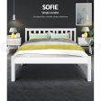 Artiss Bed Frame Queen Size Wooden White SOFIE Online now