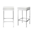 Artiss 4x Bar Stools Leather Padded Metal White Hot on Sale