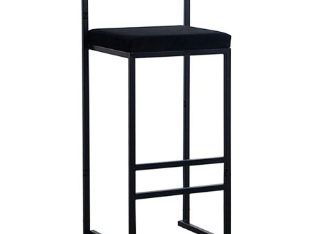 Interior Ave - La Maison Designer Black Velvet Bar Stool - Set of 2 on Sale