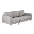 Artiss 3 Seater Sofa 225cm Linen Fabric Grey Sale