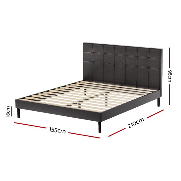 Artiss Bed Frame Queen Size LED Black RAVI Online Hot Sale