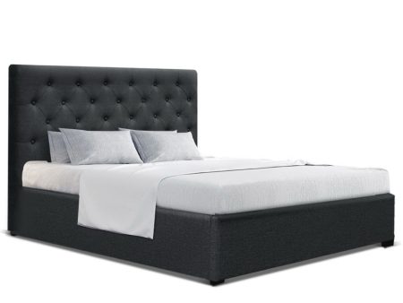 Artiss Bed Frame Double Size Gas Lift Charcoal VILA Cheap