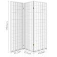 Artiss 3 Panel Room Divider Screen 131x179cm White Supply