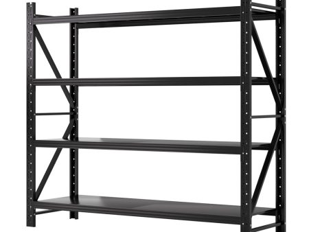 Giantz 2Mx1.8M Garage Shelving Warehouse Rack Pallet Racking Storage Shelf Black Cheap