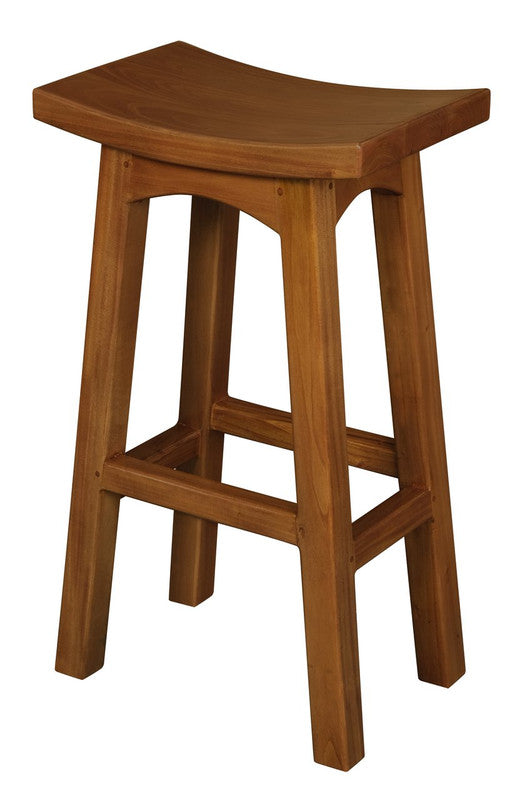 Tokyo Solid Mahogany Timber Barstool (Light Pecan) Discount