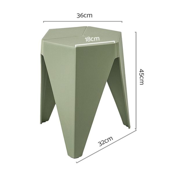 Artiss 2x Bar Stools Puzzle Plastic Foot Stool Green Online now