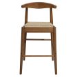 Arden Solid Oak Loom Kitchen Counter Stool (Almond) For Sale