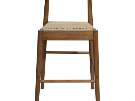 Arden Solid Oak Loom Kitchen Counter Stool (Almond) For Sale