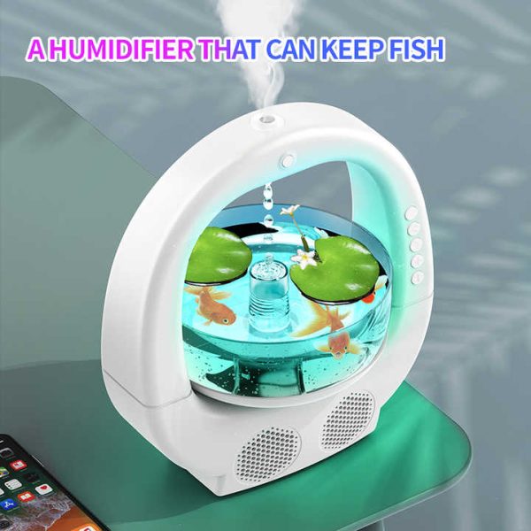 Pink 3 In 1 Anti-Gravity Humidifier Multifunctional Aromatherapy Machine Bluetooth-compatible Speaker Fish Tank Ambient Light For Cheap