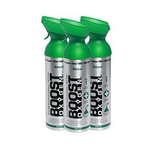 3pk 10 Litres of Boost Pure Oxygen in a Can Supplemental - 200 Breath (Large) For Discount